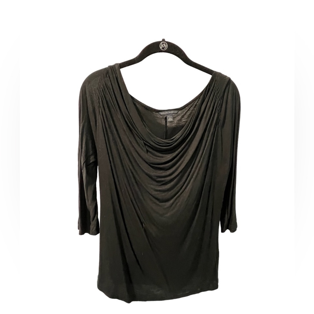 Banana Republic Black Scoop-neck Top size M